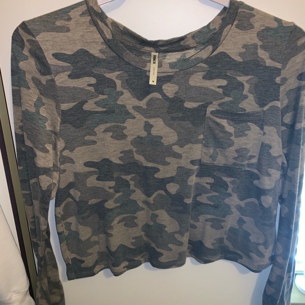 Cropped camp long sleeve